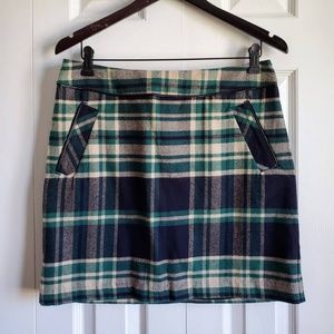 Tommy Hilfiger Green Plaid Mini Skirt